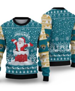 Alternative view of 2025 Jaguars Santa Ugly Christmas Sweater 