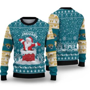 Alternative view of 2025 Jaguars Santa Ugly Christmas Sweater - Grishko.com