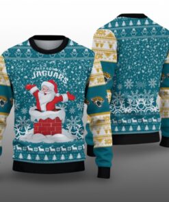 2025 Jaguars Santa Ugly Christmas Sweater 
