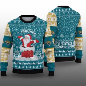 2025 Jaguars Santa Ugly Christmas Sweater - Grishko.com