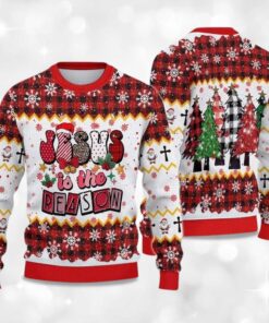 Alternative view of 2025 Jesus Is The Reason Christmas Ugly Sweater