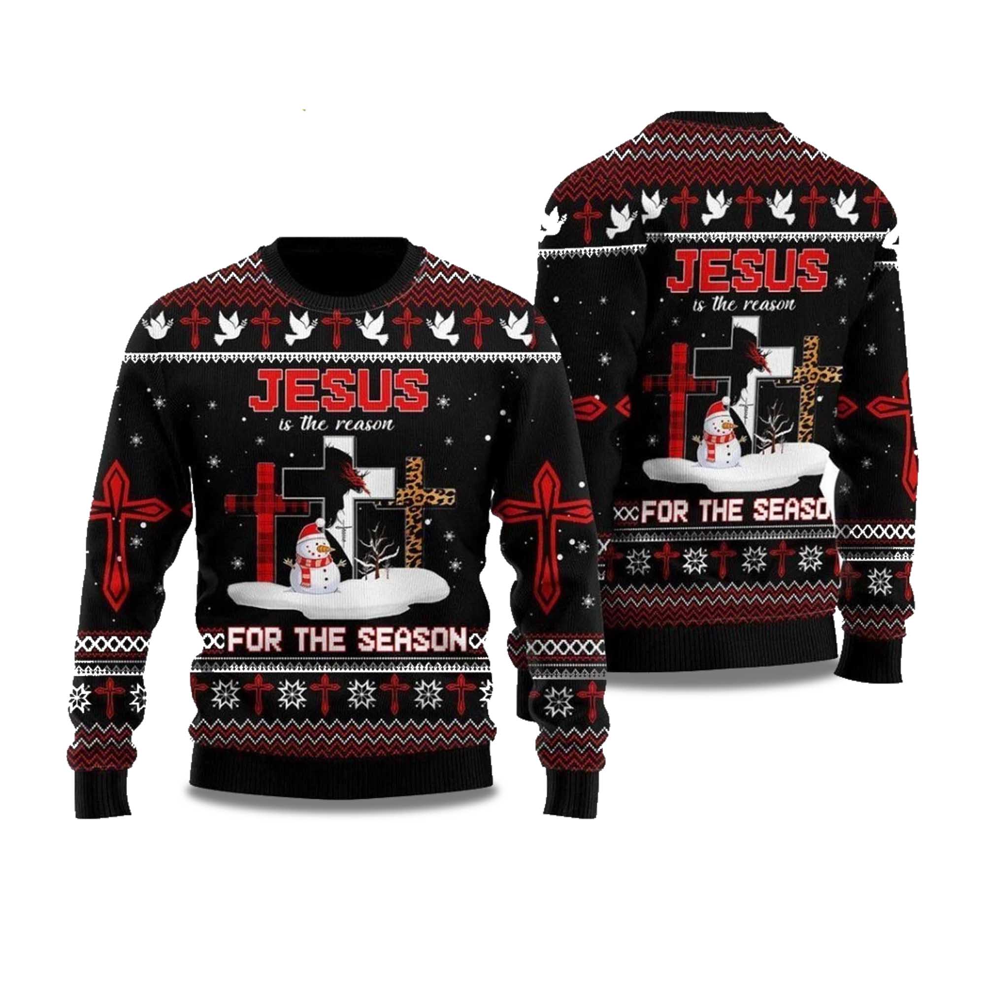 2025 Jesus The Reason for The Season Ugly Christmas Sweater