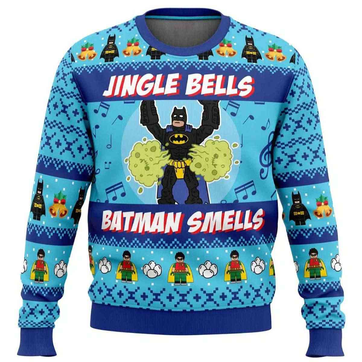 2025 Jingle Bells Batman Smells DC Comics Ugly Christmas Sweater