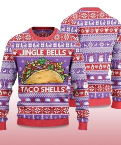 Alternative view of 2025 Jingle Bells Taco Shells Ugly Christmas Sweater