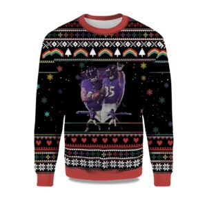 2025 J.K Dobbins And Gus Edwards Ugly Christmas Sweater