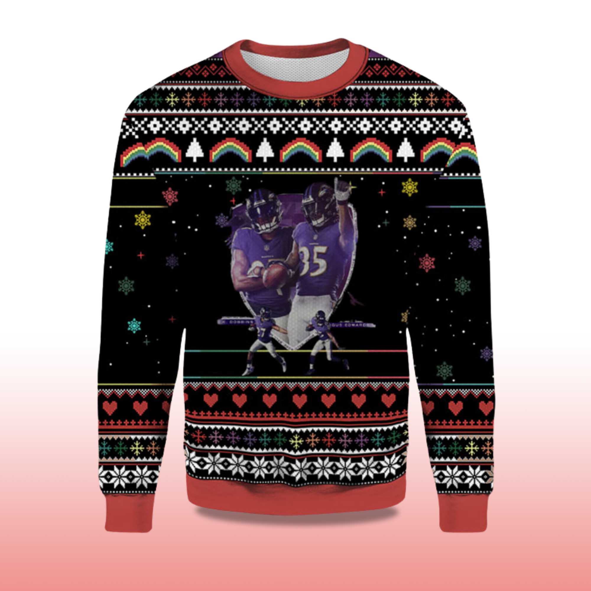 Alternative view of 2025 J.K Dobbins And Gus Edwards Ugly Christmas Sweater