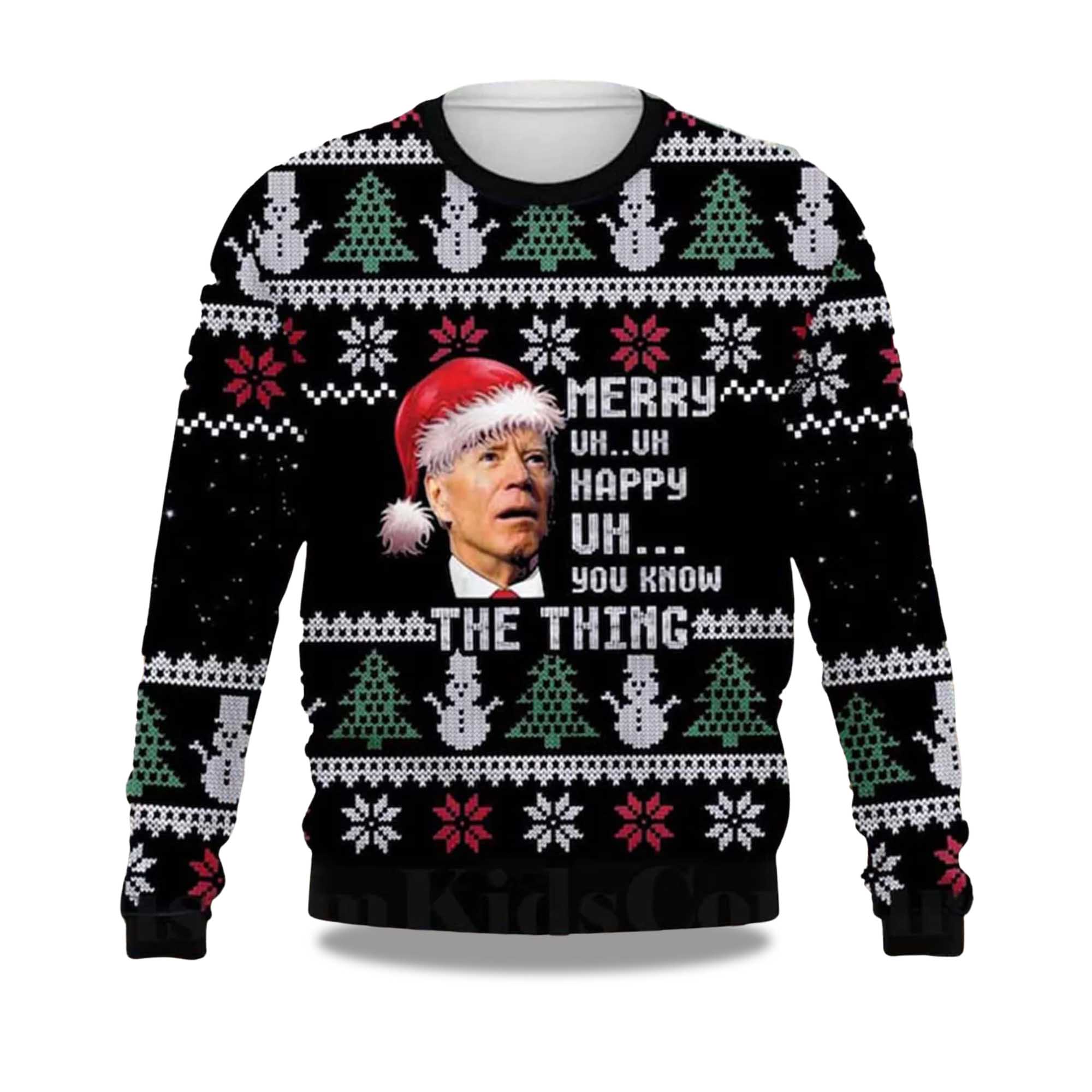 2025 Joe Biden Merry Uh Uh Happy Uh You Know The Thing Ugly Christmas Sweater