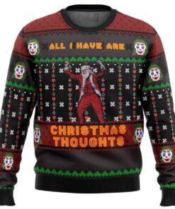 2025 Joker All I Have are Xmas Thoughts Ugly Christmas Sweater