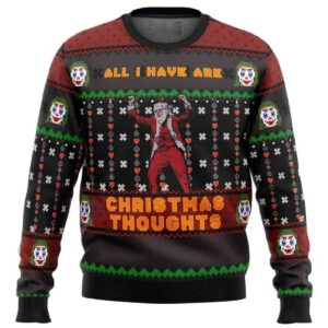 2025 Joker All I Have are Xmas Thoughts Ugly Christmas Sweater