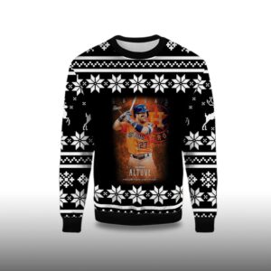 Alternative view of 2025 Jose Altuve Houston Astros Ugly Christmas Sweater