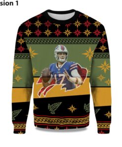 2025 Josh Allen Bills Ugly Christmas Sweater