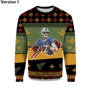 2025 Josh Allen Bills Ugly Christmas Sweater