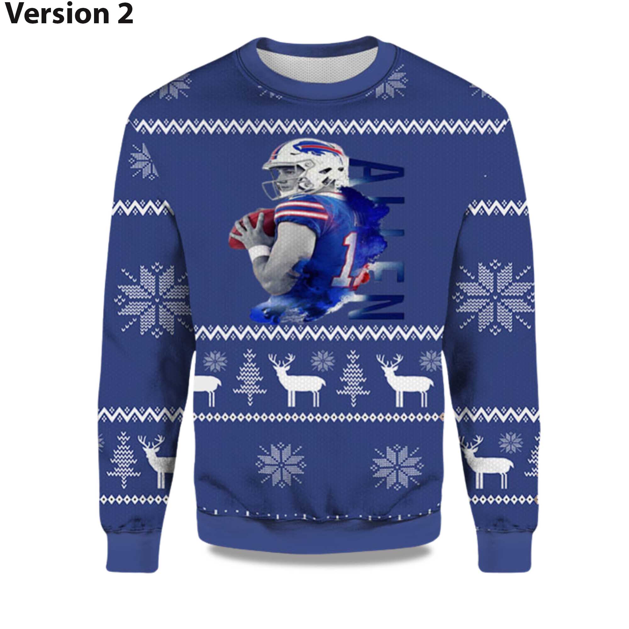 Alternative view of 2025 Josh Allen Bills Ugly Christmas Sweater