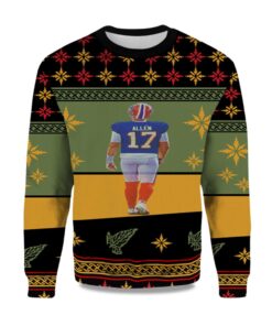 2025 Josh Allen Quarterback Ugly Christmas Sweater