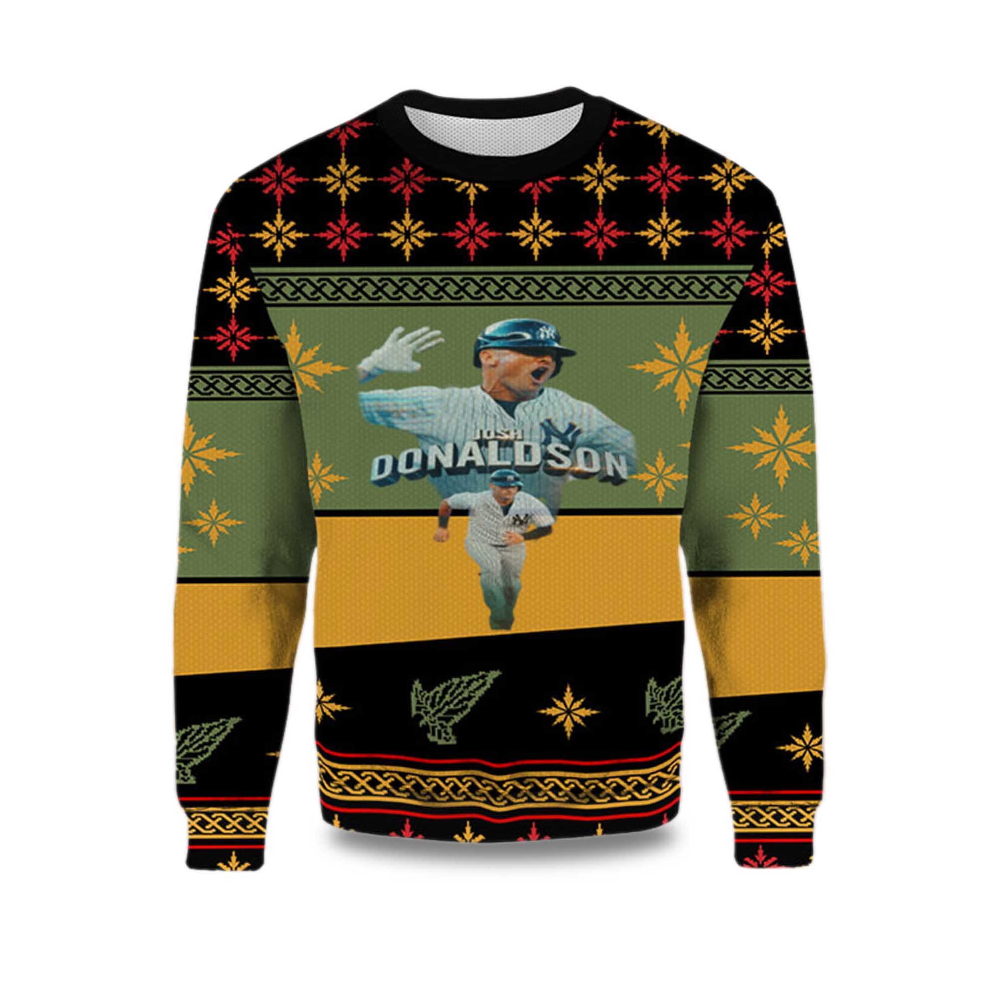 2025 Josh Donaldson New York Yankees Ugly Christmas Sweater