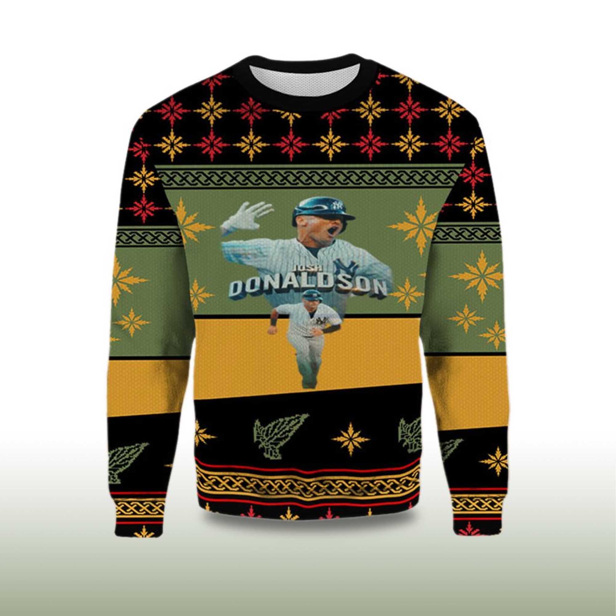 Alternative view of 2025 Josh Donaldson New York Yankees Ugly Christmas Sweater