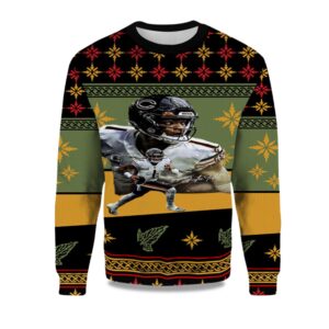 2025 Justin Fields Chicago Chicago Bears Ugly Sweater