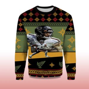 Alternative view of 2025 Justin Fields Chicago Chicago Bears Ugly Sweater