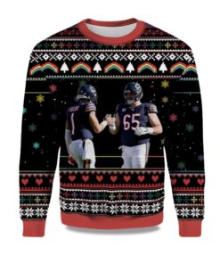 2025 Justin Fields Cody Whitehair Chicago Bears Ugly Sweater