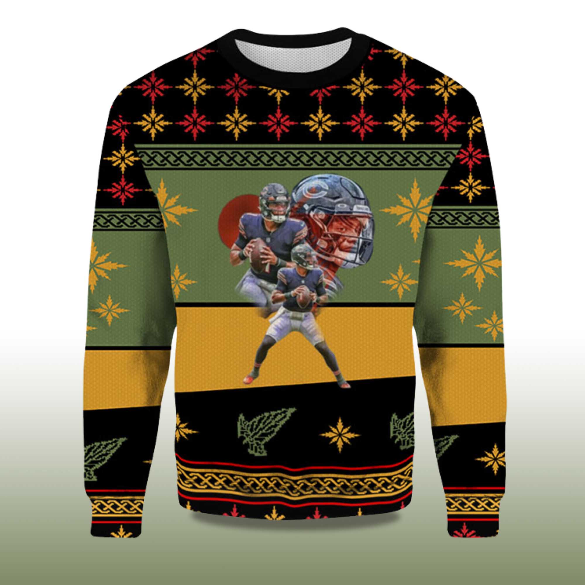 Alternative view of 2025 Justin Fields Ugly Christmas Sweater