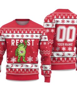 2025 KC Chiefs Portland Frog Resist Ugly Christmas Sweater