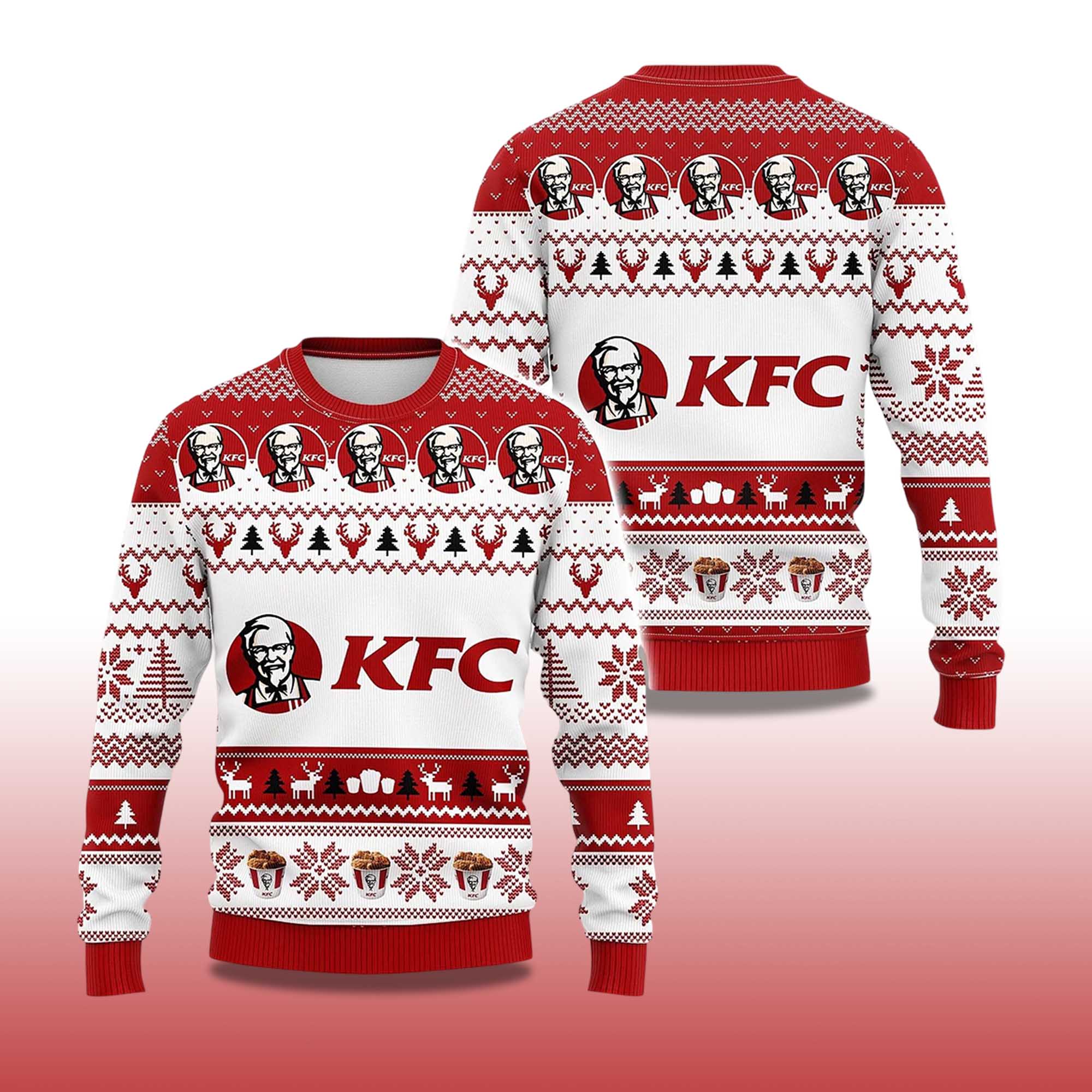 Alternative view of 2025 KFC Kentucky Fried Chicken Ugly Christmas Sweater