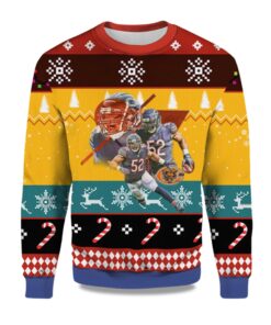 2025 Khalil Mack Chicago Bears Ugly Christmas Sweater
