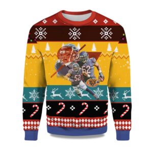 2025 Khalil Mack Chicago Bears Ugly Christmas Sweater