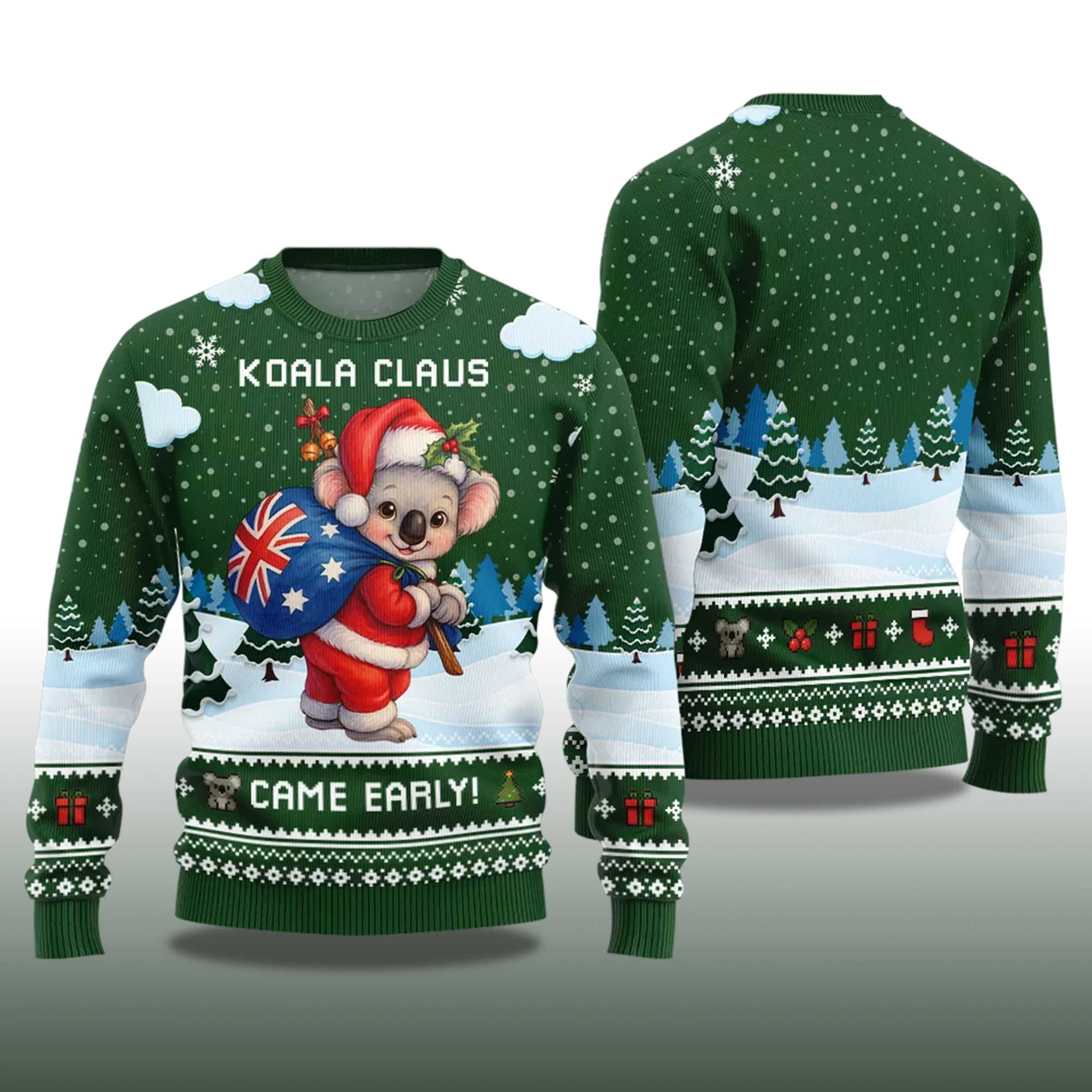 Alternative view of 2025 Koala Claus Came Early Ugly Christmas Sweater