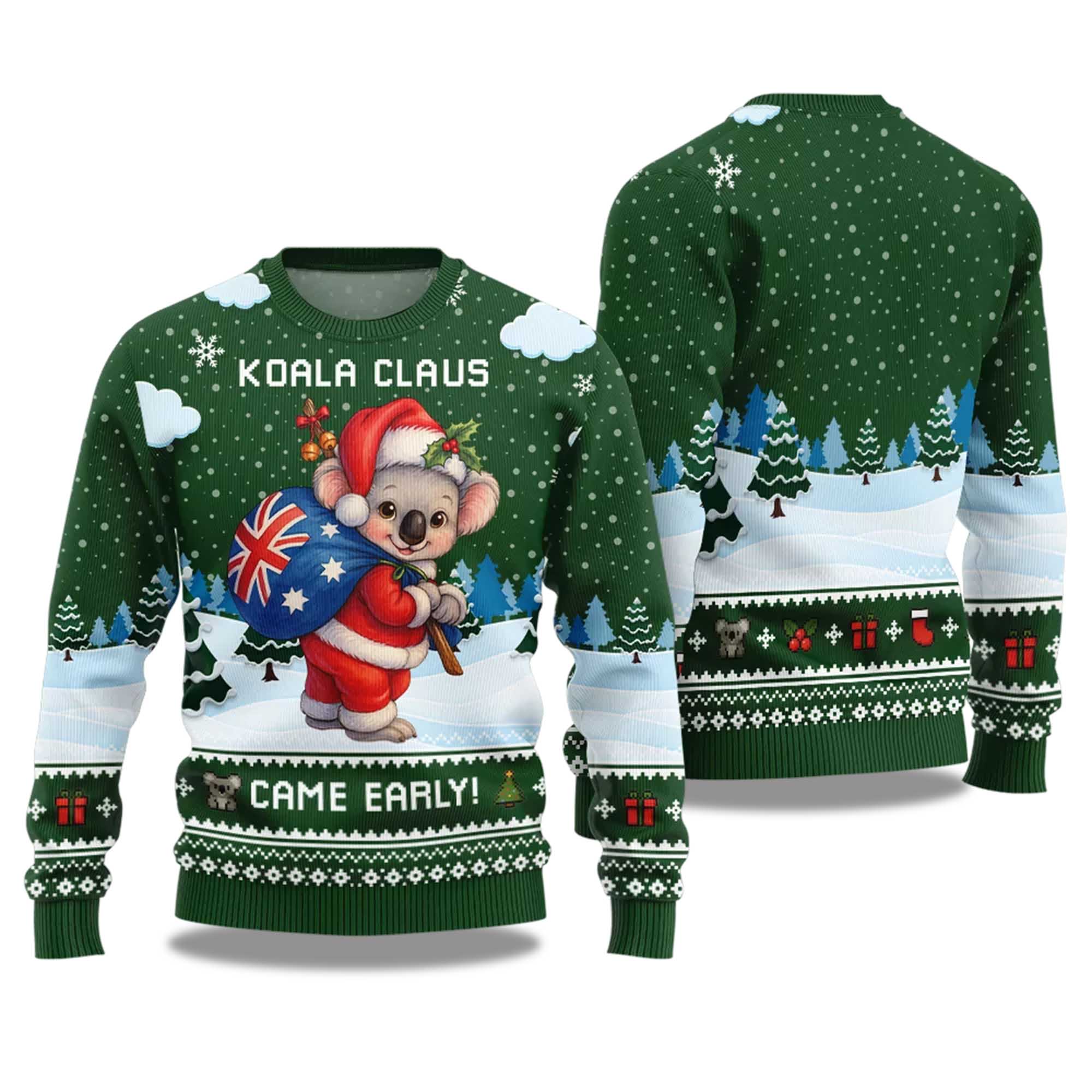 2025 Koala Claus Came Early Ugly Christmas Sweater