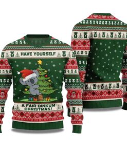 2025 Koala Have Yourself A Fair Dinkum Christmas Ugly Sweater