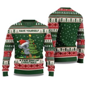 2025 Koala Have Yourself A Fair Dinkum Christmas Ugly Sweater