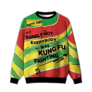2025 Kung Fu Christmas Party Ugly Christmas Sweater