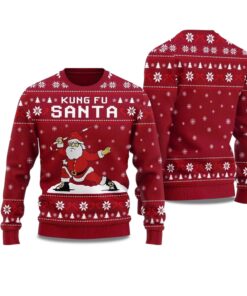 2025 Kungfu Panda Santa Ugly Chritsmas Sweater