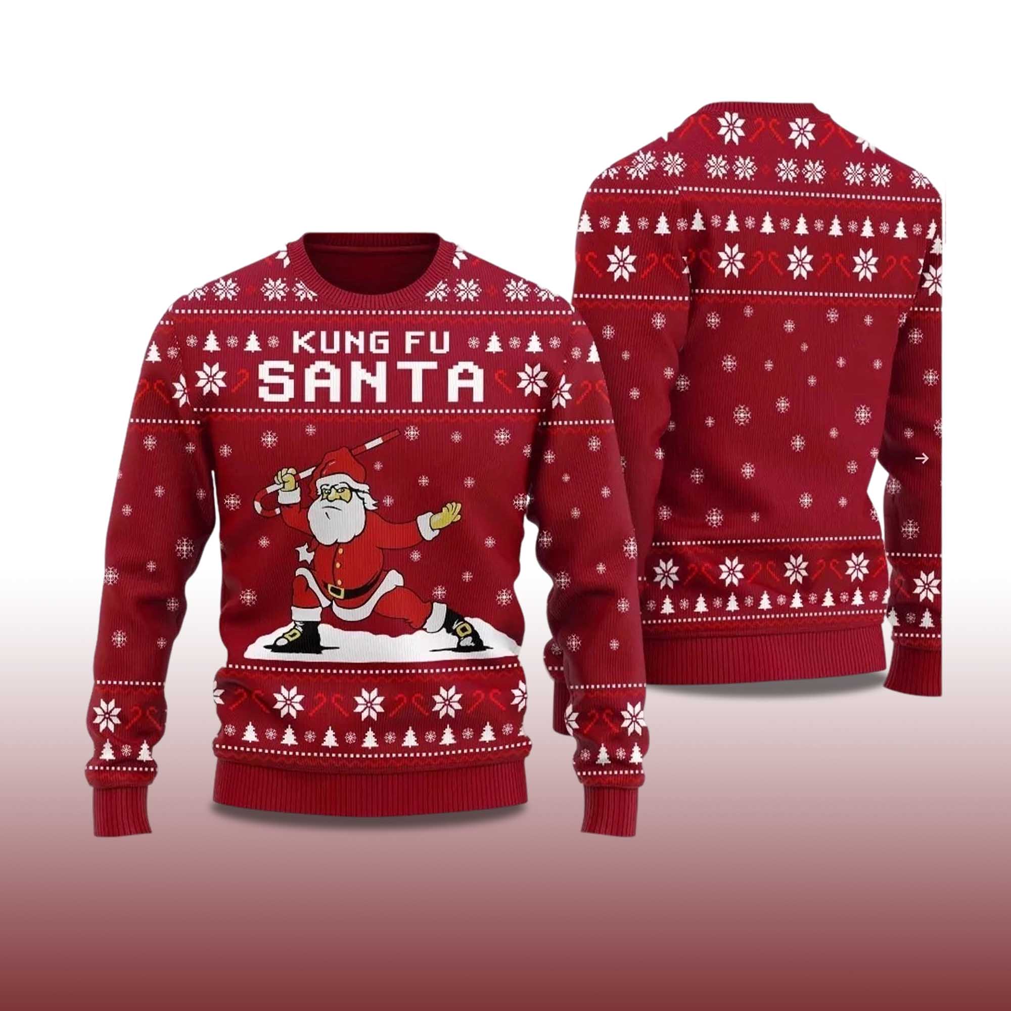 Alternative view of 2025 Kungfu Panda Santa Ugly Chritsmas Sweater