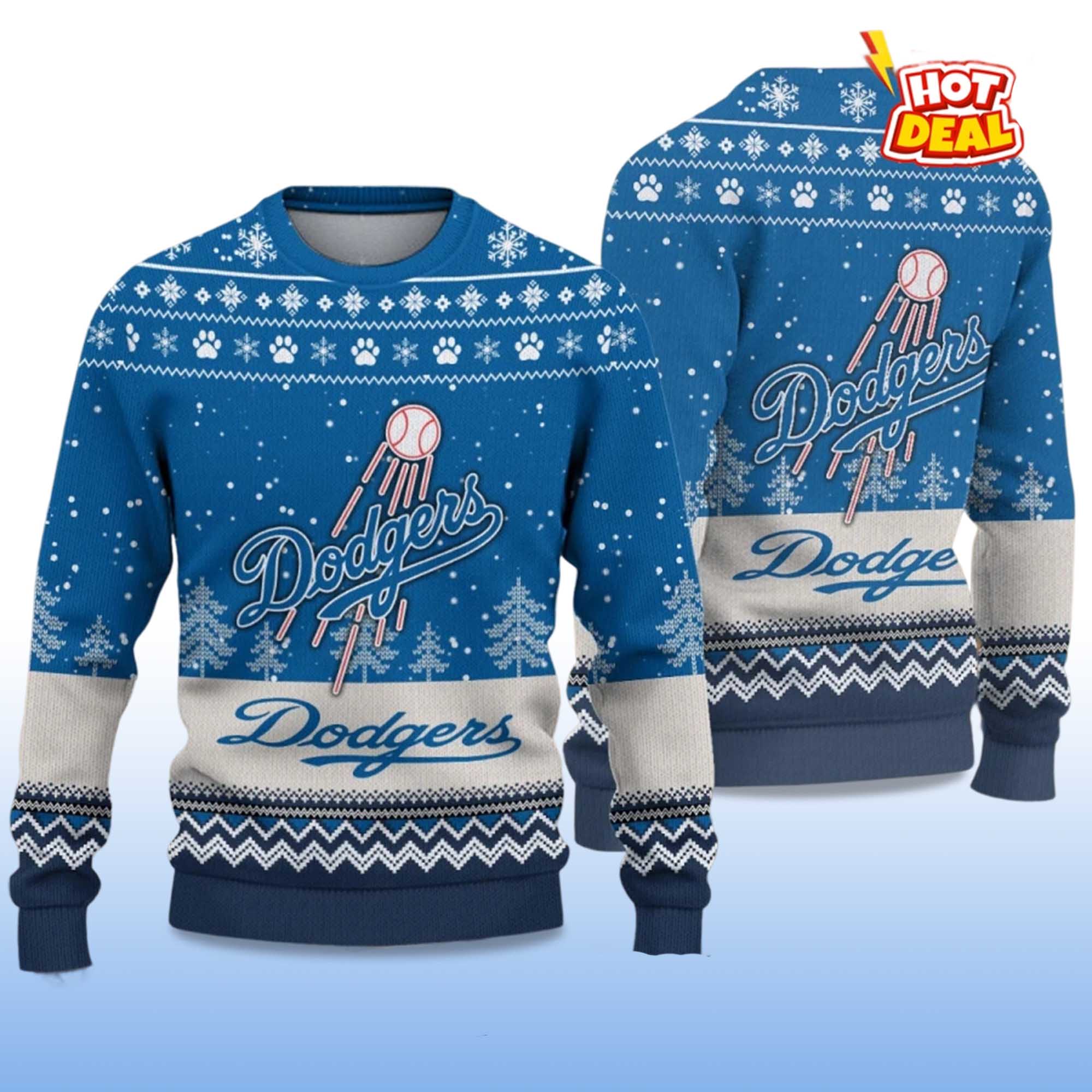 Alternative view of 2025 LA Dodgers Ugly Christmas Sweater