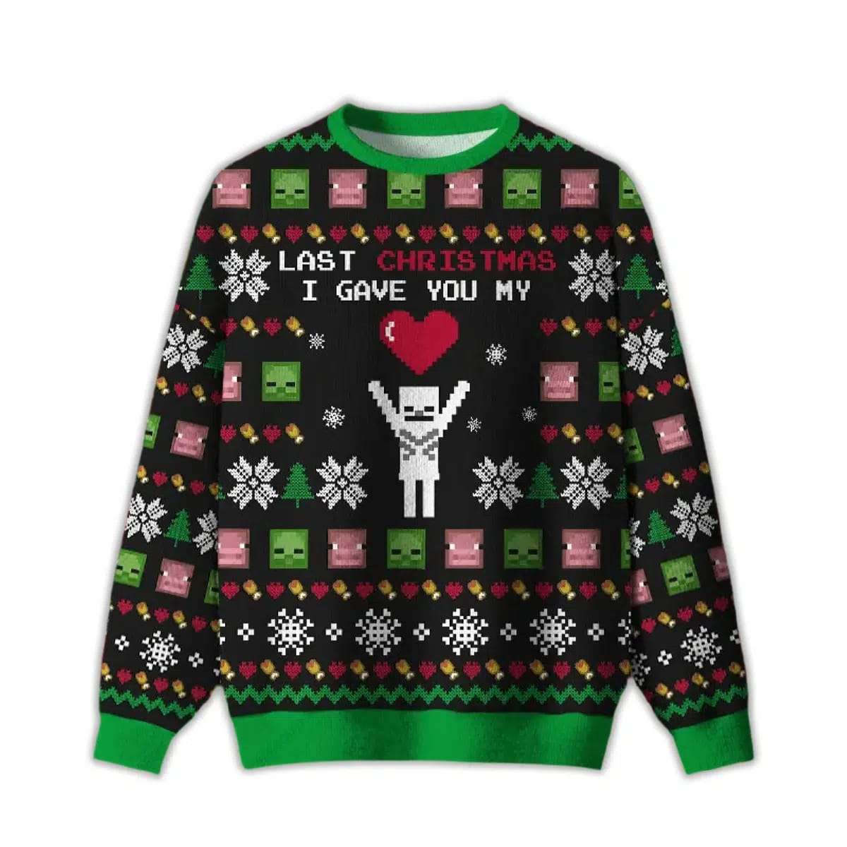 2025 Last Christmas I Give You My World Ugly Christmas Sweater