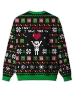 Alternative view of 2025 Last Christmas I Give You My World Ugly Christmas Sweater