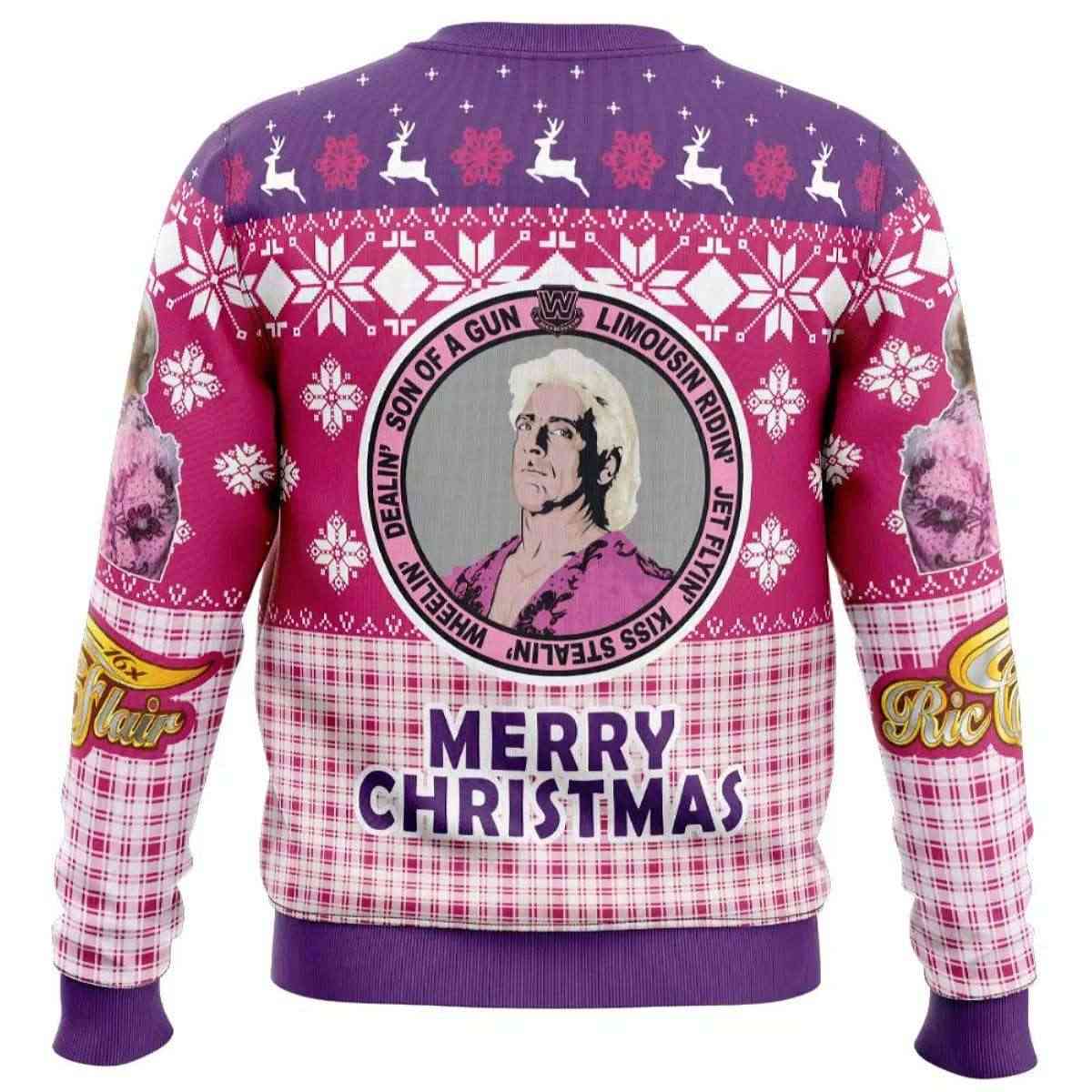 Alternative view of 2025 Legendary Ric Flair WWE Ugly Christmas Sweater