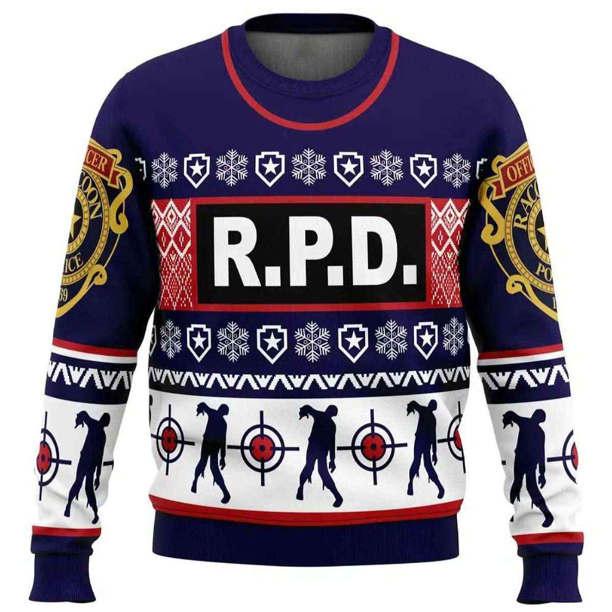 2025 Leon Kennedy Bad Tidings Dead by Daylight Ugly Christmas Sweater