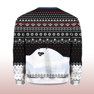 Alternative view of 2025 Let It Snow Cat Cocaine Everywhere Ugly Christmas Sweater