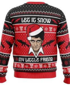 Alternative view of 2025 Let It Snow Scarface Ugly Christmas Sweater