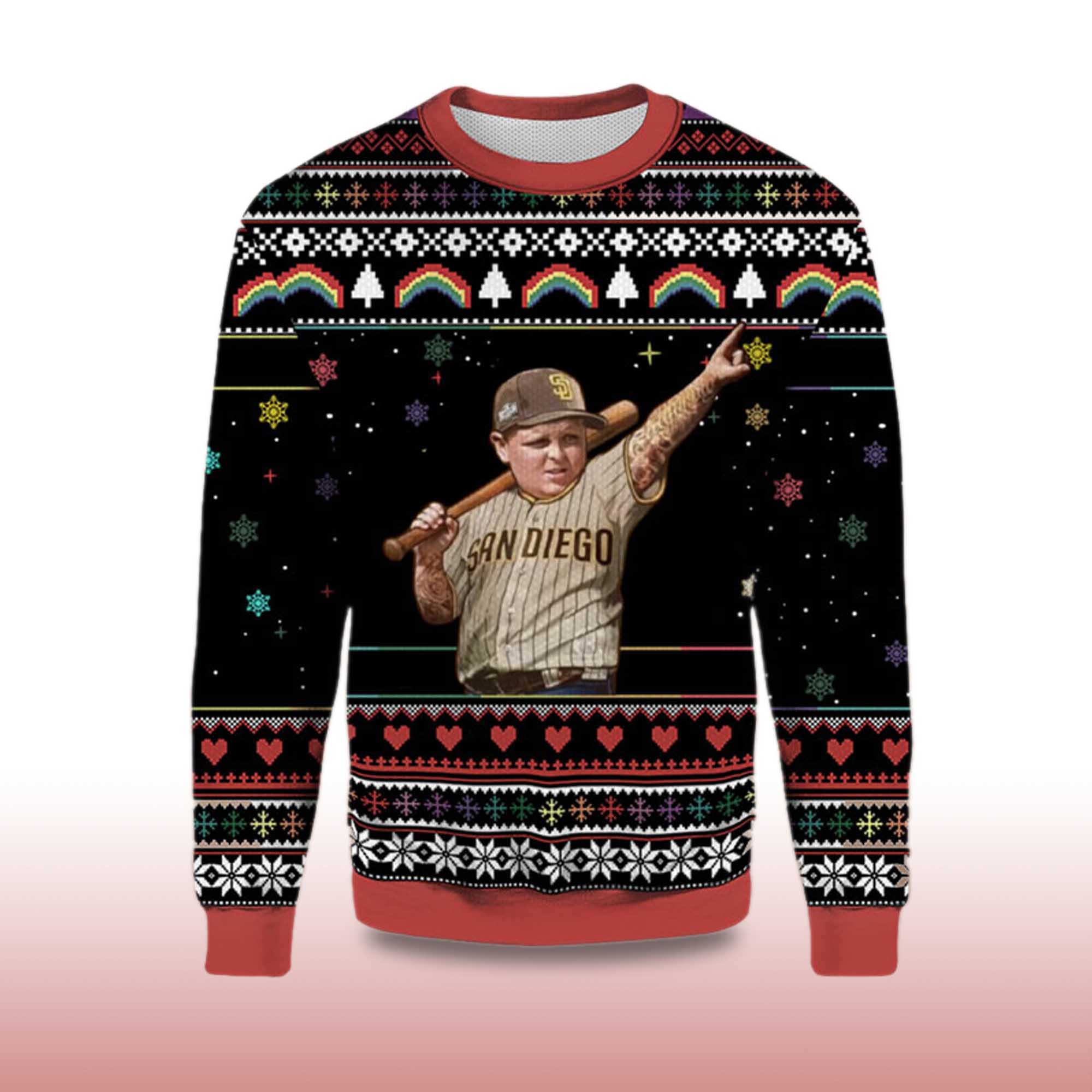 Alternative view of 2025 LFGSD Child San Diego Padres Ugly Christmas Sweater