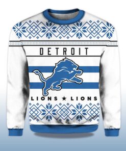 Alternative view of 2025 Lions Football Ugly Christmas Sweater