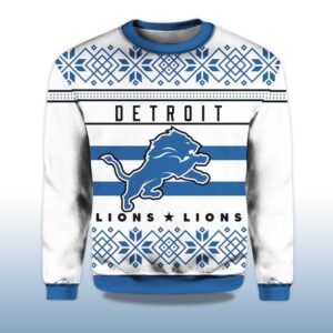 Alternative view of 2025 Lions Football Ugly Christmas Sweater