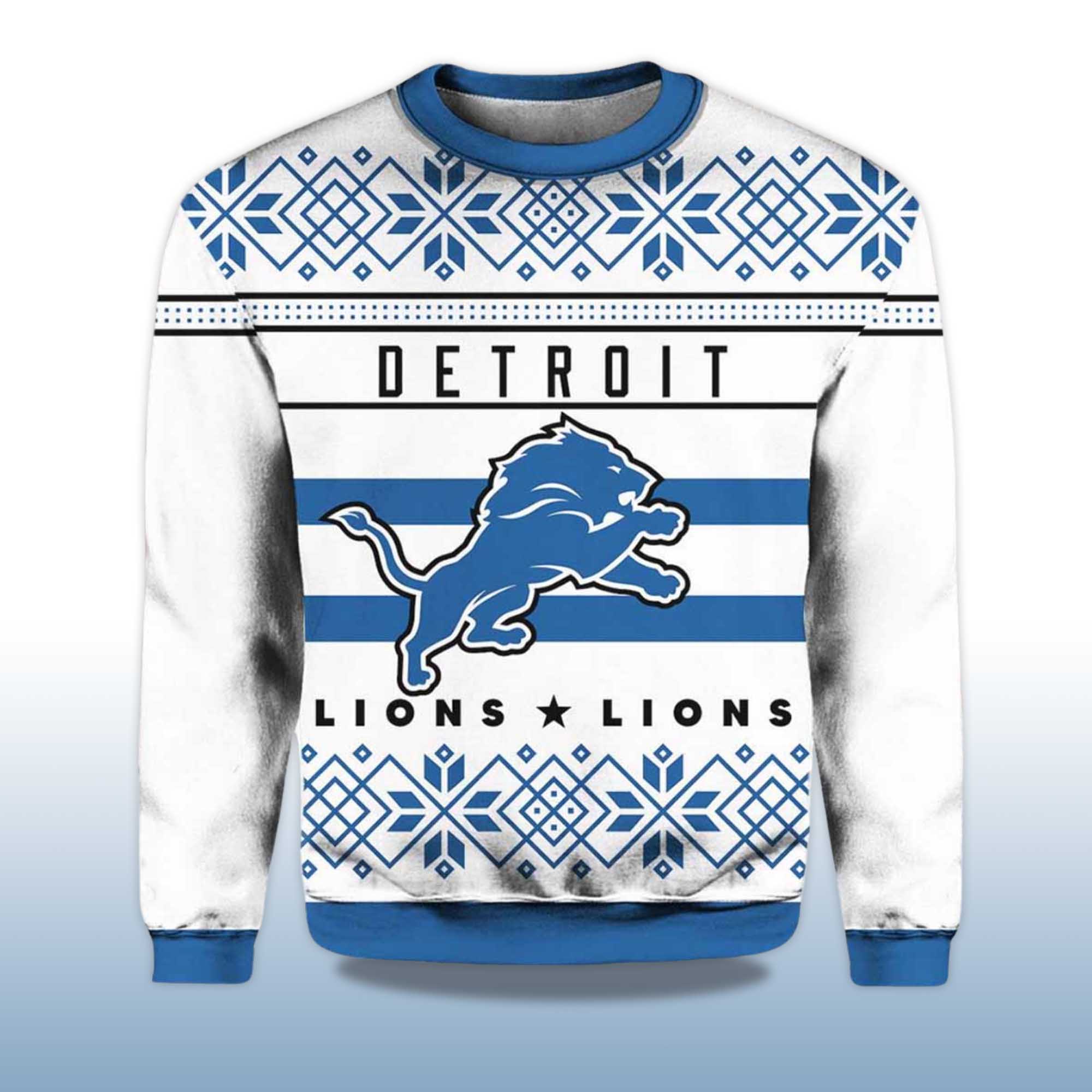 Alternative view of 2025 Lions Football Ugly Christmas Sweater
