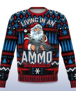 Alternative view of 2025 Living in an Ammo Wonderland Ugly Christmas Sweater