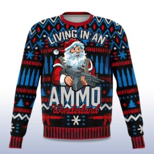 Alternative view of 2025 Living in an Ammo Wonderland Ugly Christmas Sweater