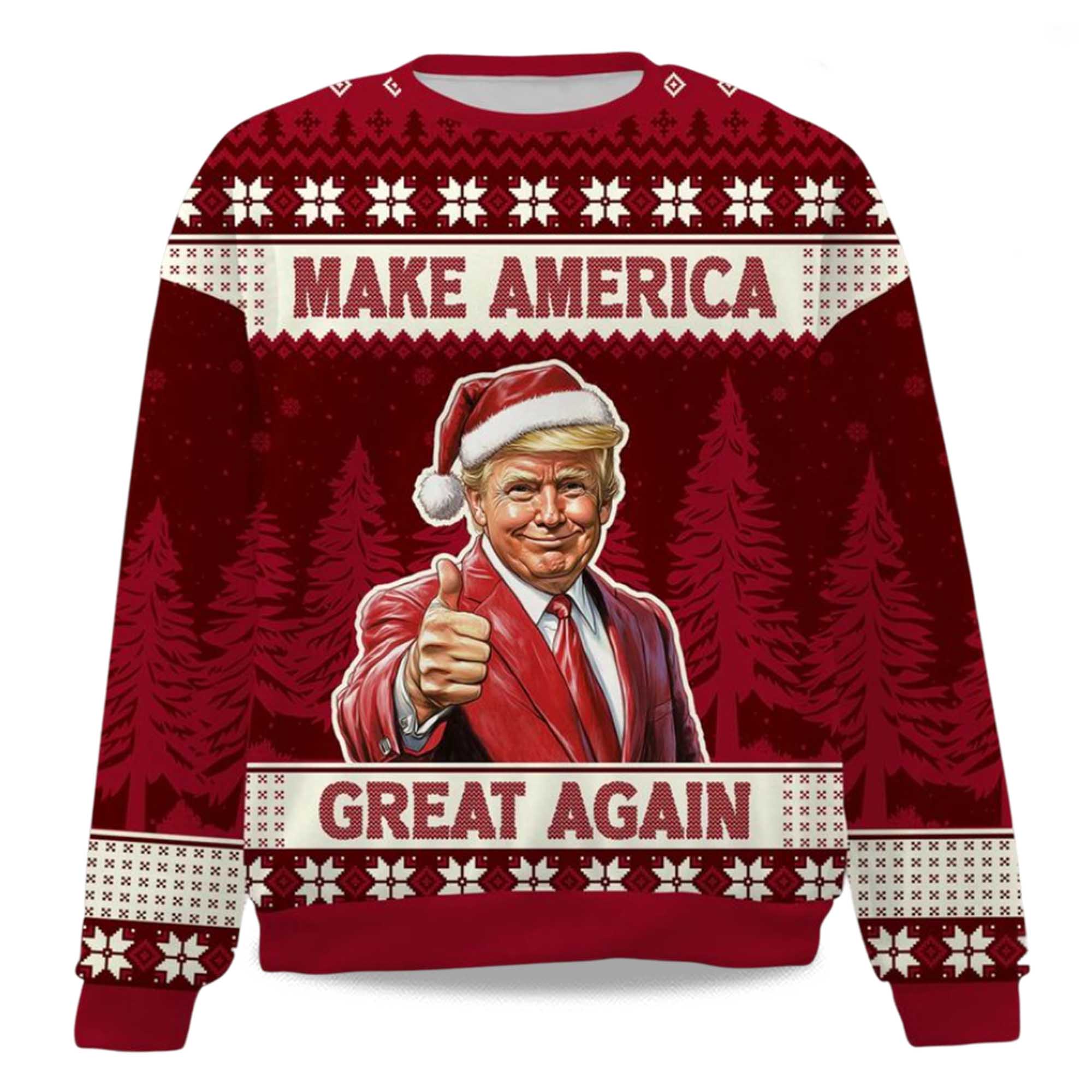 Alternative view of 2025 Make America Great Again Christmas Ugly Sweater