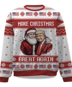 2025 Make Christmas Great Again President Christmas Ugly Sweater